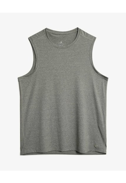 Camiseta Deportiva Texturizada Manga Sisa  Para Hombre Gris Seven Seven