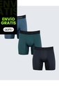 Pack X 3 Bóxer En Microfibra Estampado X3 Para Hombre Azul Seven Seven de Seven Seven