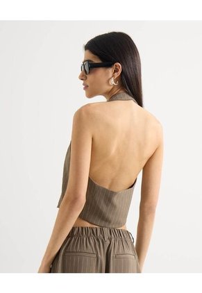 Chaleco Para Mujer Plano Color Taupe Marca Seven Seven #28250124