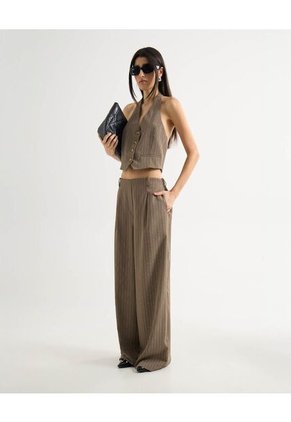 Chaleco Para Mujer Plano Color Taupe Marca Seven Seven #28250124