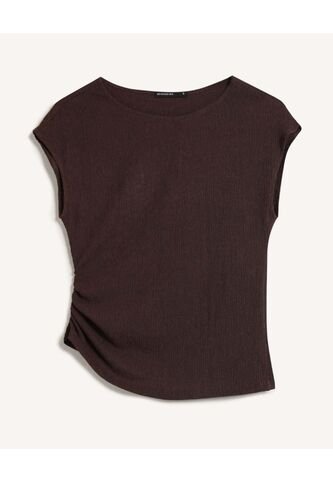 Camiseta  Para Mujer Manga Corta Cuello Redondo Color Café Marca Seven Seven #28096620 Seven Seven