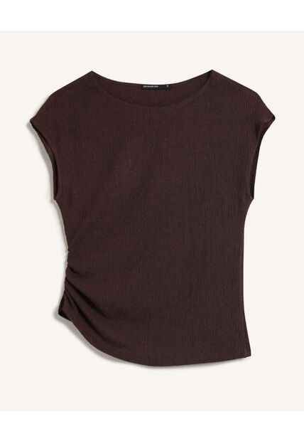 Camiseta  Para Mujer Manga Corta Cuello Redondo Color Café Marca Seven Seven #28096620