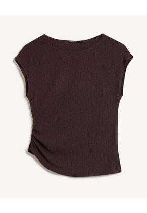 Camiseta  Para Mujer Manga Corta Cuello Redondo Color Café Marca Seven Seven #28096620