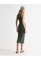 Vestido Largo En Rib  Para Mujer Verde Seven Seven de Seven Seven