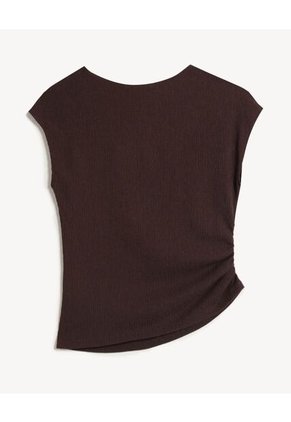 Camiseta  Para Mujer Manga Corta Cuello Redondo Color Café Marca Seven Seven #28096620