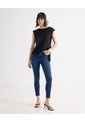 Jeans Skinny Tono Oscuro  Para Mujer Azul Seven Seven de Seven Seven