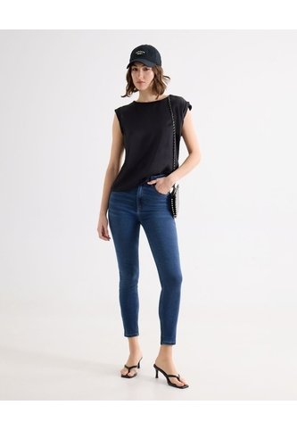 Jeans Skinny Tono Oscuro  Para Mujer Azul Seven Seven Seven Seven