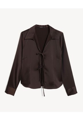 Blusa  Para Mujer Manga Corta Color Café Marca Seven Seven #28124146