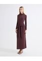 Vestido Perkins Fajón Ajustable  Para Mujer Café Seven Seven de Seven Seven