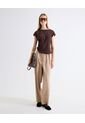 Pantalón Barrel Caída Estructurada  Para Mujer Vino Seven Seven de Seven Seven
