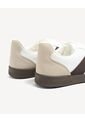 Tenis Retro De Contrastes  Para Mujer Beige Seven Seven de Seven Seven