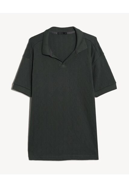 Polo  Para Hombre Cuello Tejido Sin Bolsillo Color Verde Marca Seven Seven #45110961