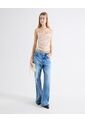 Camiseta Halter Espalda Abierta  Para Mujer Beige Seven Seven de Seven Seven