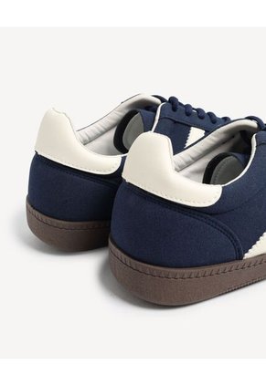Tenis De Franjas Laterales  Para Hombre Azul Seven Seven