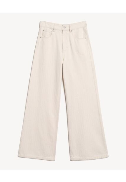 Jean  Para Mujer Wide-Leg Color Marfil Marca Seven Seven #28161007