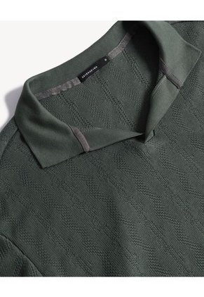 Polo  Para Hombre Cuello Tejido Sin Bolsillo Color Verde Marca Seven Seven #45110961