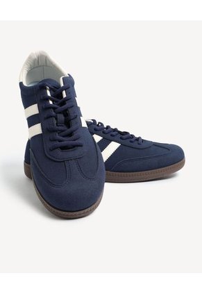 Tenis De Franjas Laterales  Para Hombre Azul Seven Seven