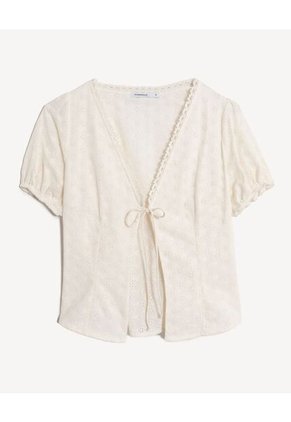 Blusa Para Mujer Manga Corta Color Marfil Marca Seven Seven #28124106