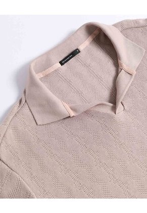 Polo  Para Hombre Cuello Tejido Sin Bolsillo Color Café Marca Seven Seven #45110960