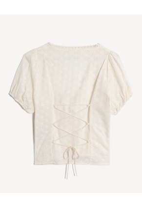 Blusa Para Mujer Manga Corta Color Marfil Marca Seven Seven #28124106