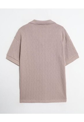 Polo  Para Hombre Cuello Tejido Sin Bolsillo Color Café Marca Seven Seven #45110960