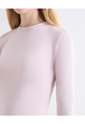 Camiseta Manga Larga Ajustada Para Mujer Rosado Seven Seven