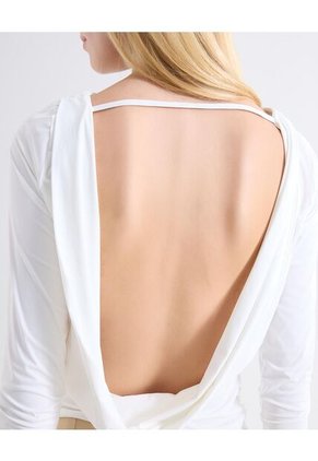 Camiseta Drapeado Posterior  Para Mujer Blanco Seven Seven