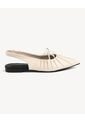 Baletas Plisadas De Aire Ligero  Para Mujer Blanco Seven Seven de Seven Seven