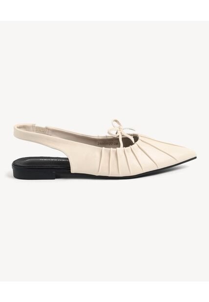 Baletas Plisadas De Aire Ligero  Para Mujer Blanco Seven Seven