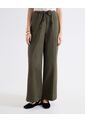 Pantalón Palazzo Pretina Fruncida  Para Mujer Verde Seven Seven de Seven Seven