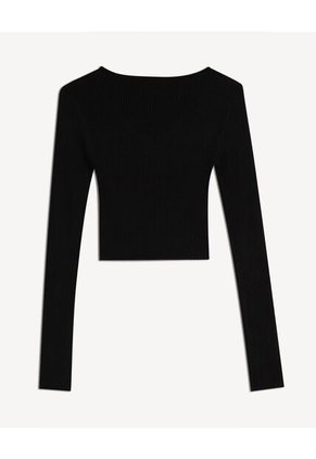 Camiseta Para Mujer Manga Larga Moda Color Negro Marca Seven Seven #28096432