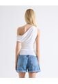 Camiseta Asimétrica Recogidos Delanteros  Para Mujer Blanco Seven Seven de Seven Seven