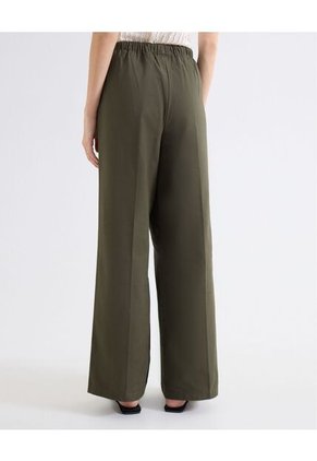 Pantalón Palazzo Pretina Fruncida Para Mujer Verde Seven Seven
