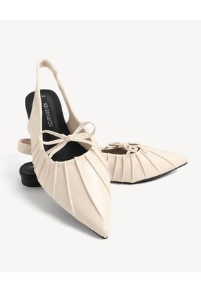 Baletas Plisadas De Aire Ligero  Para Mujer Blanco Seven Seven