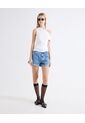 Camiseta Asimétrica Recogidos Delanteros  Para Mujer Blanco Seven Seven de Seven Seven