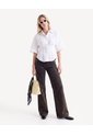 Blusa Camisera Con Prenses  Para Mujer Crudo Seven Seven de Seven Seven