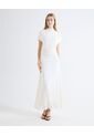 Vestido En A Capa Drapeada  Para Mujer Blanco Seven Seven de Seven Seven
