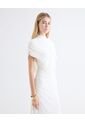 Vestido En A Capa Drapeada  Para Mujer Blanco Seven Seven de Seven Seven