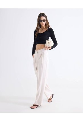 Camiseta Para Mujer Manga Larga Moda Color Negro Marca Seven Seven #28096432