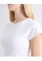 Camiseta Hombro Corrido Ajustada  Para Mujer Blanco Seven Seven de Seven Seven