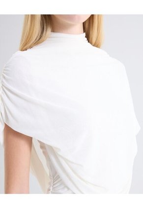 Vestido En A Capa Drapeada Para Mujer Blanco Seven Seven