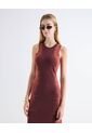 Vestido Jacquard Bicolor Largo  Para Mujer Vino Seven Seven de Seven Seven