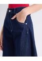 Jean Barrel Acabado Raw  Para Mujer Azul Seven Seven de Seven Seven