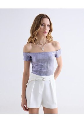 Camiseta Para Mujer Manga Sisa Moda Color Lila Marca Seven Seven #28096652