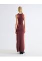 Vestido Jacquard Bicolor Largo  Para Mujer Vino Seven Seven de Seven Seven