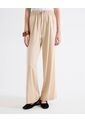 Pantalón Barrel Corte Curvo  Para Mujer Beige Seven Seven de Seven Seven