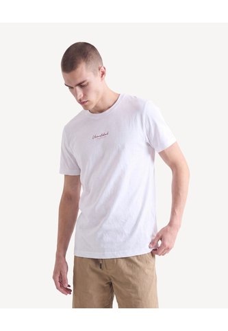 Camiseta Arte Bordado  Para Hombre Blanco Seven Seven Seven Seven