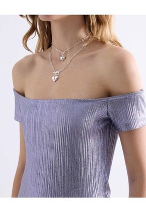 Camiseta Para Mujer Manga Sisa Moda Color Lila Marca Seven Seven #28096652