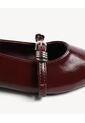 Baletas Punta Fina Con Hebilla  Para Mujer Vino Seven Seven de Seven Seven
