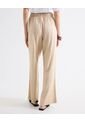 Pantalón Barrel Corte Curvo  Para Mujer Beige Seven Seven de Seven Seven